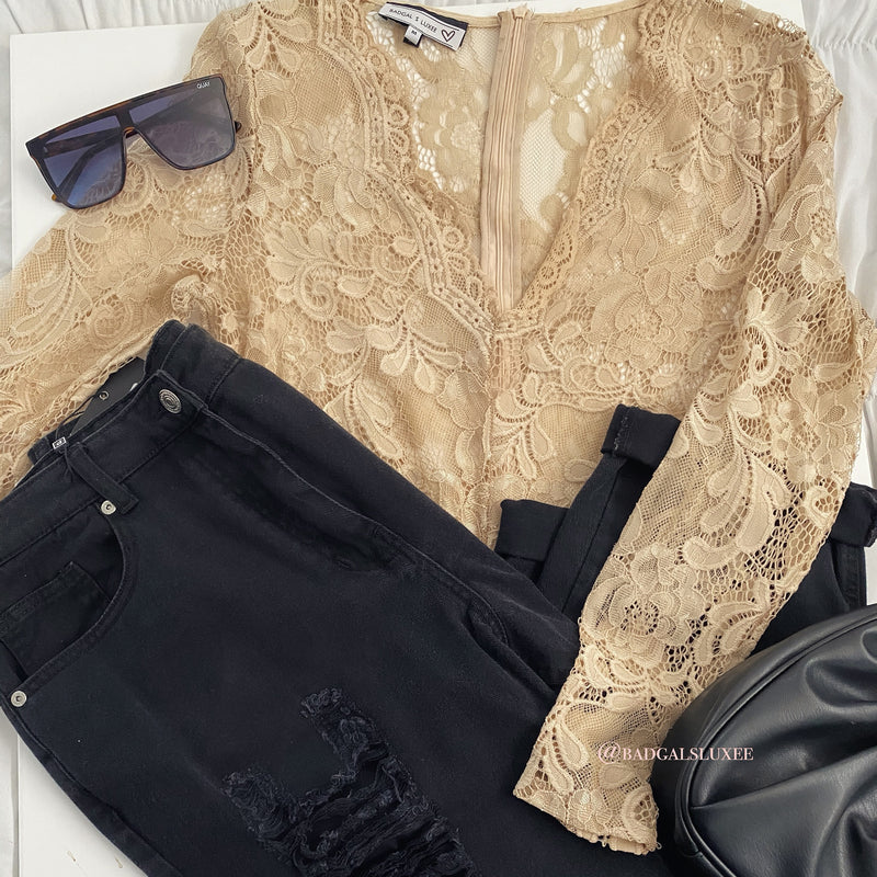 "She" Lace Bodysuit ♡