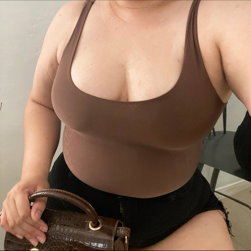 “Come Thru” Bodysuit- Mocha ♡