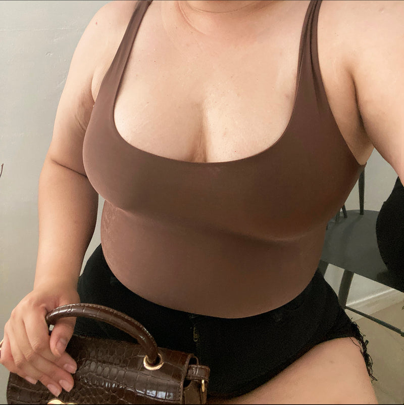 “Come Thru” Bodysuit- Mocha ♡
